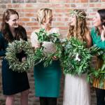 A Wreath-Making Bridal Shower For The Holidays