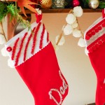 DIY \ Tinsel Typography Christmas Stockings