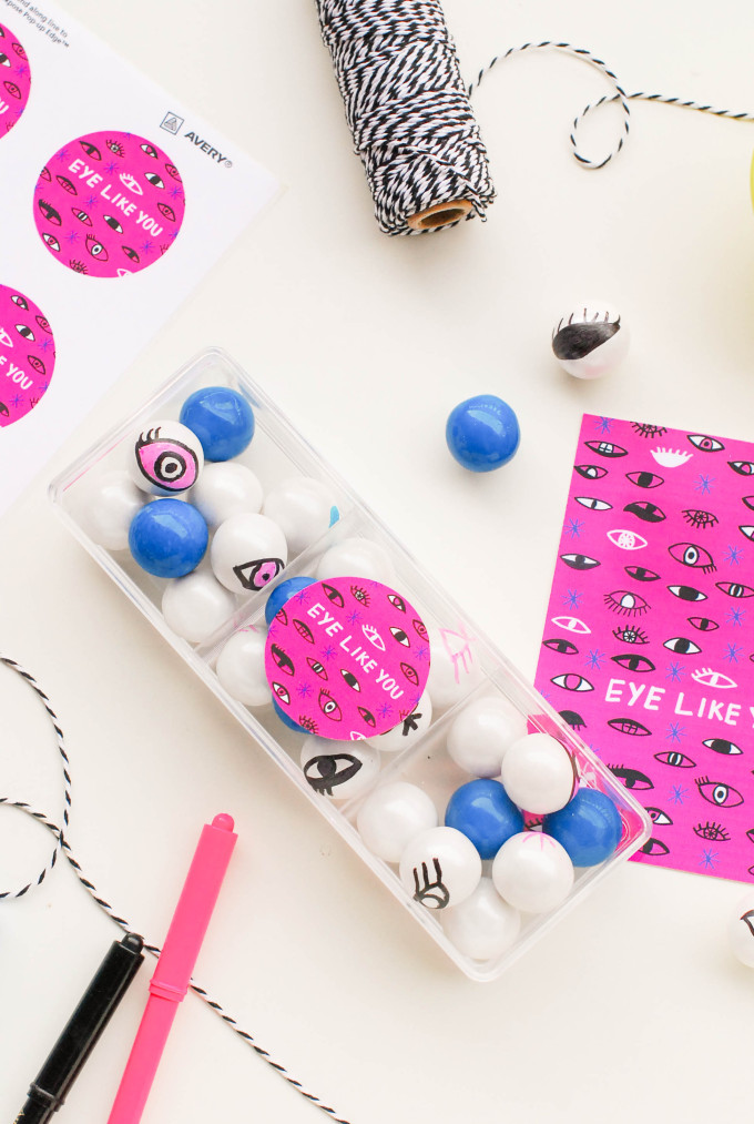 Printable Eyeball Valentines with DIY Eye Gumballs