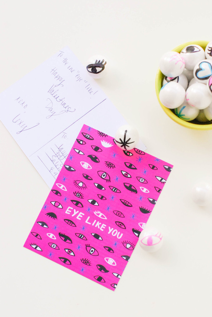 Printable Eyeball Valentines with DIY Eye Gumballs