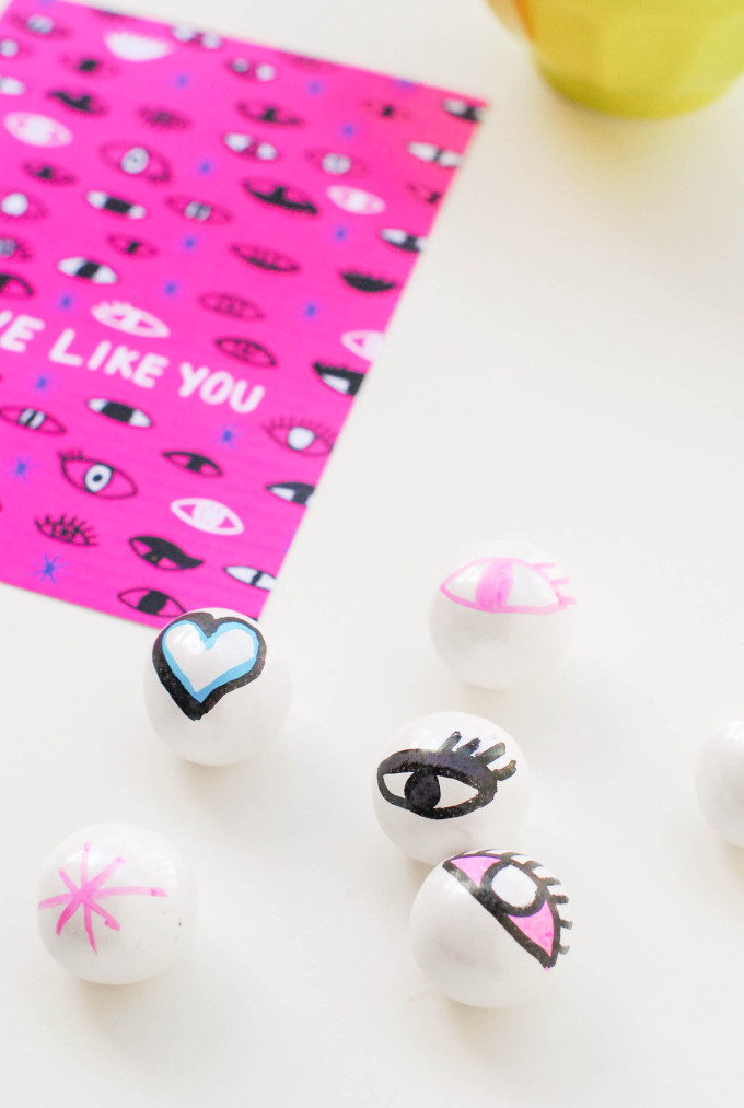 Printable Eyeball Valentines with DIY Eye Gumballs