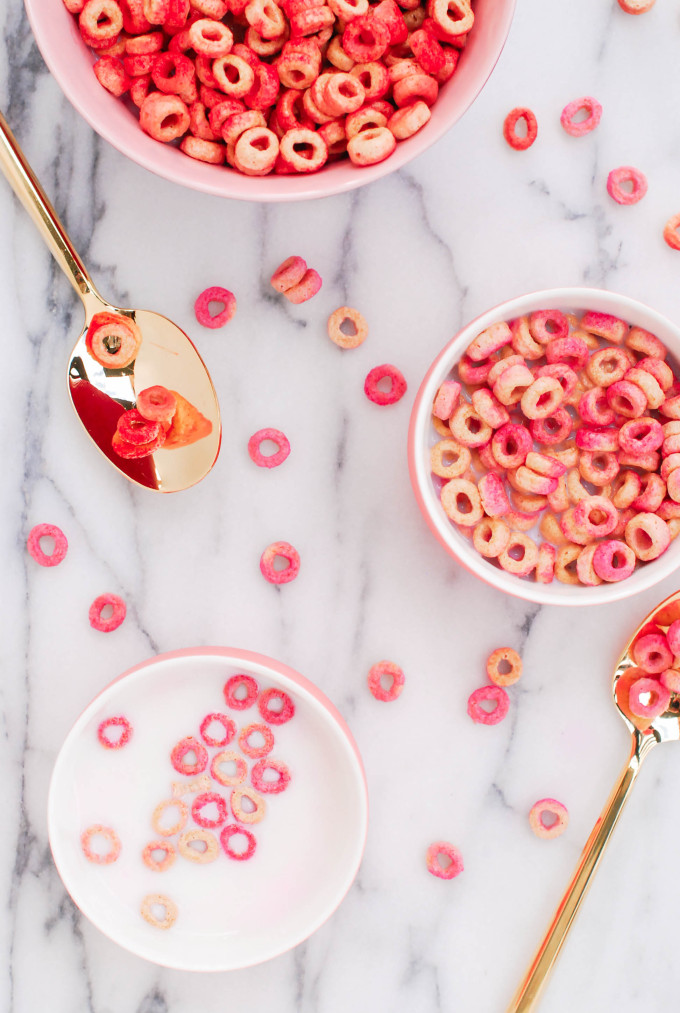 DIY Pink & Red Tinted Cheerios