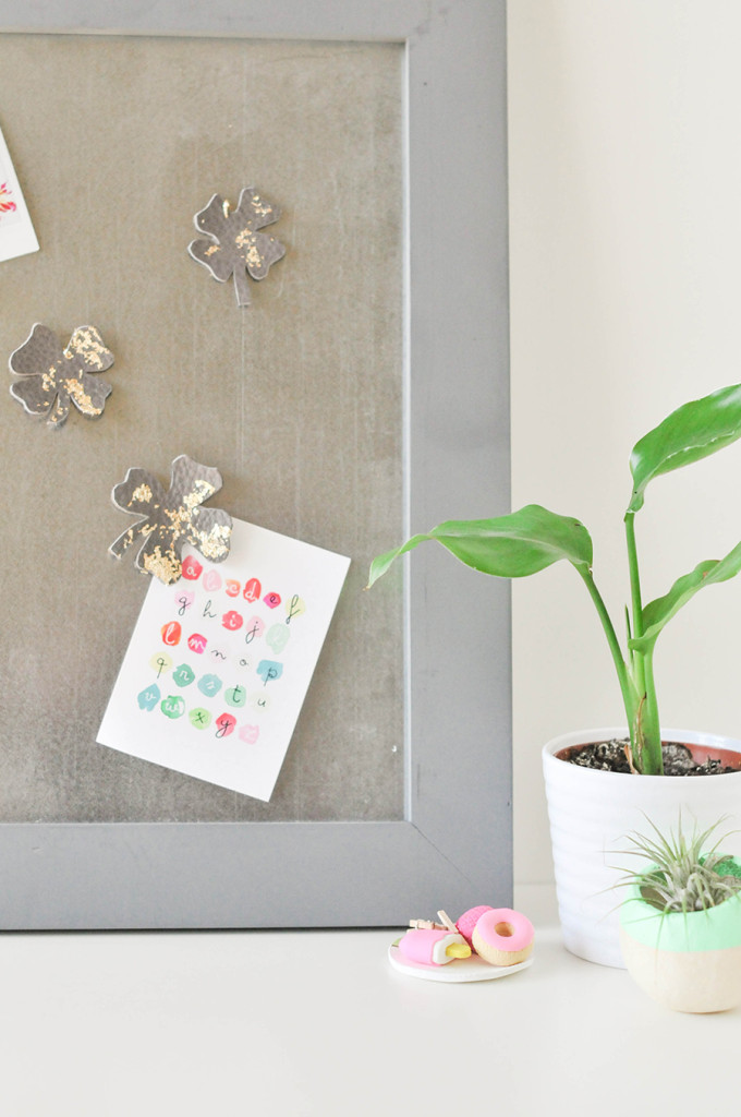 DIY Lucky Leather Magnets
