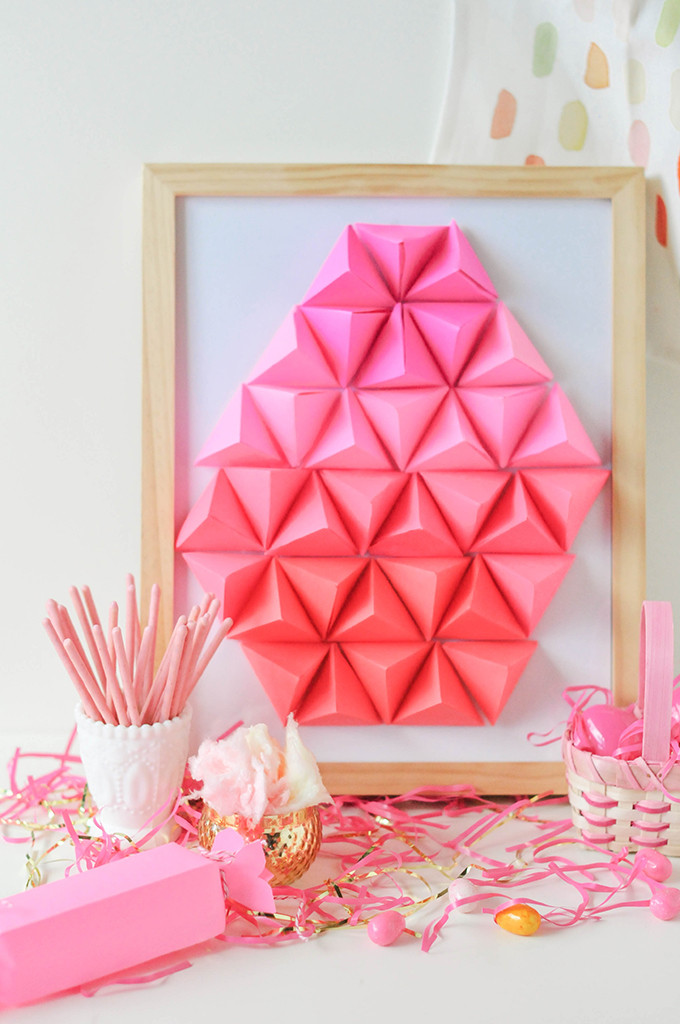 DIY Geometric Paper Easter Egg