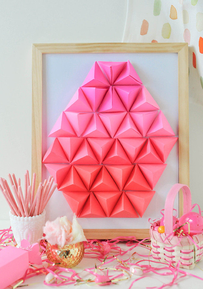 DIY Geometric Paper Easter Egg