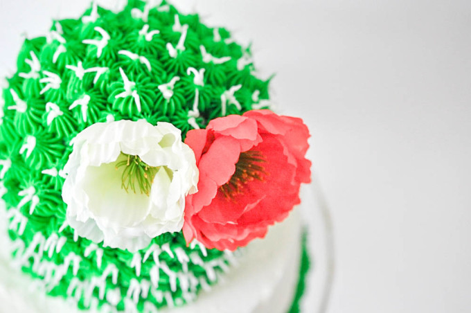 colorful cactus cake