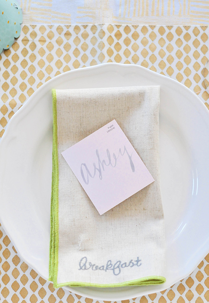 DIY Paint Chip Place Cards For Easter