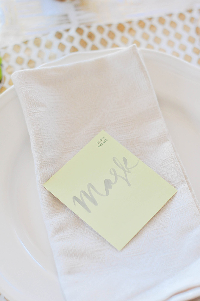 DIY Paint Chip Place Cards For Easter