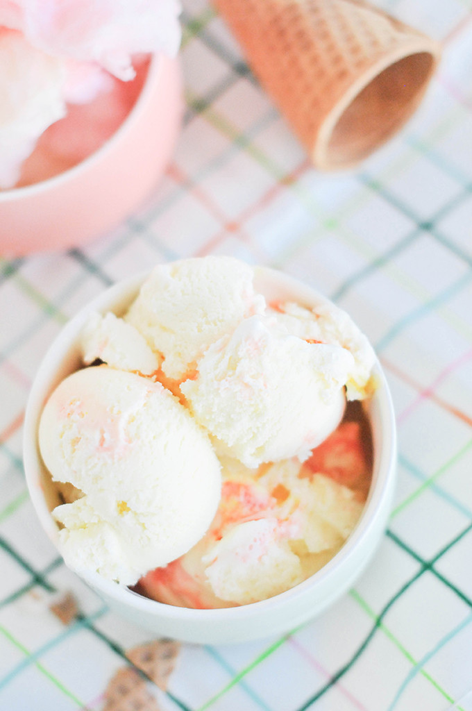 homemade brownie batter and cotton candy ice cream