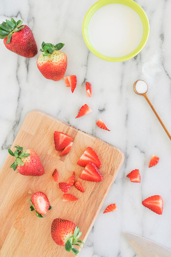 Strawberry & Coconut Popsicles