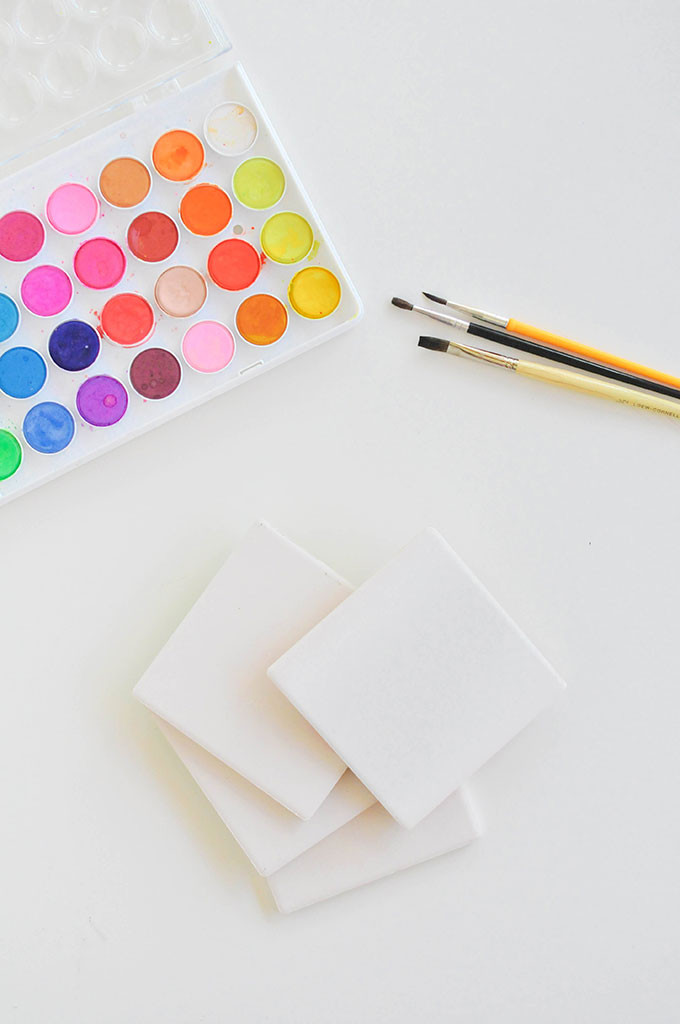 DIY Watercolor Fruit Coasters