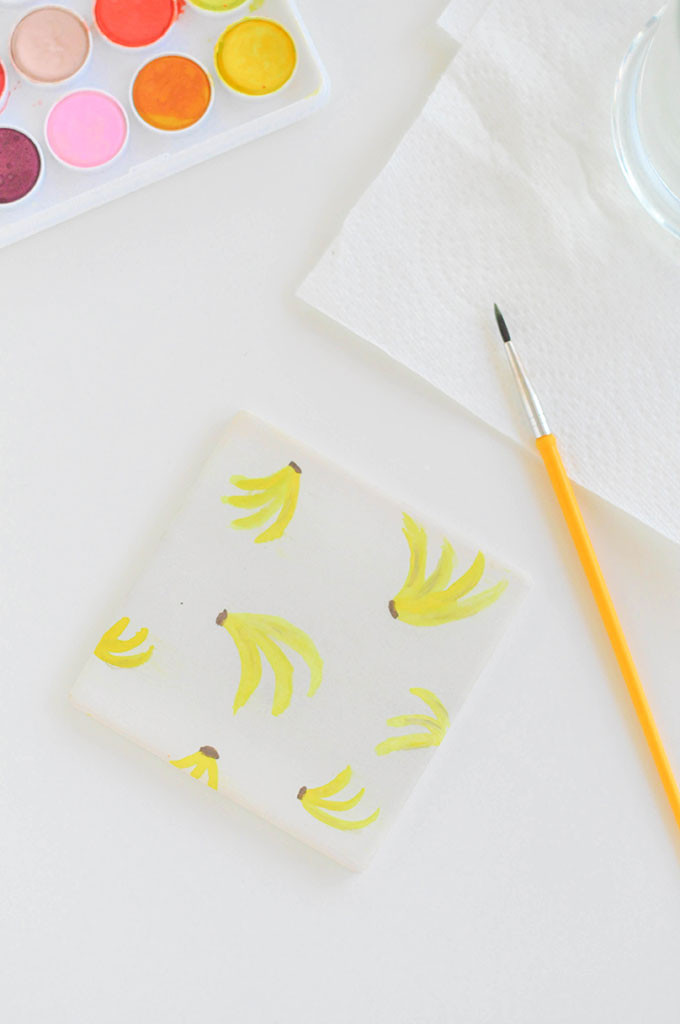 DIY Watercolor Fruit Coasters