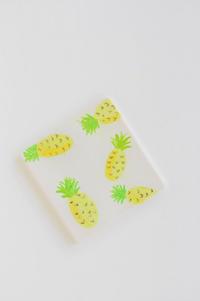 DIY Watercolor Fruit Coasters