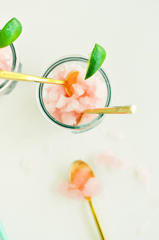 Homemade Raspberry Lemonade Granita 