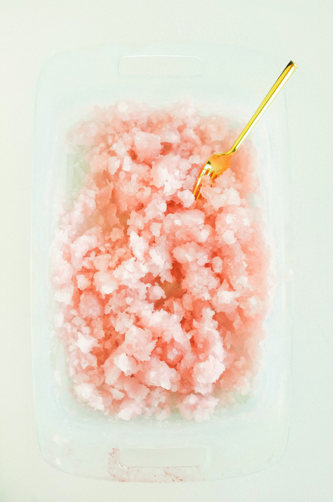 Homemade Raspberry Lemonade Granita 