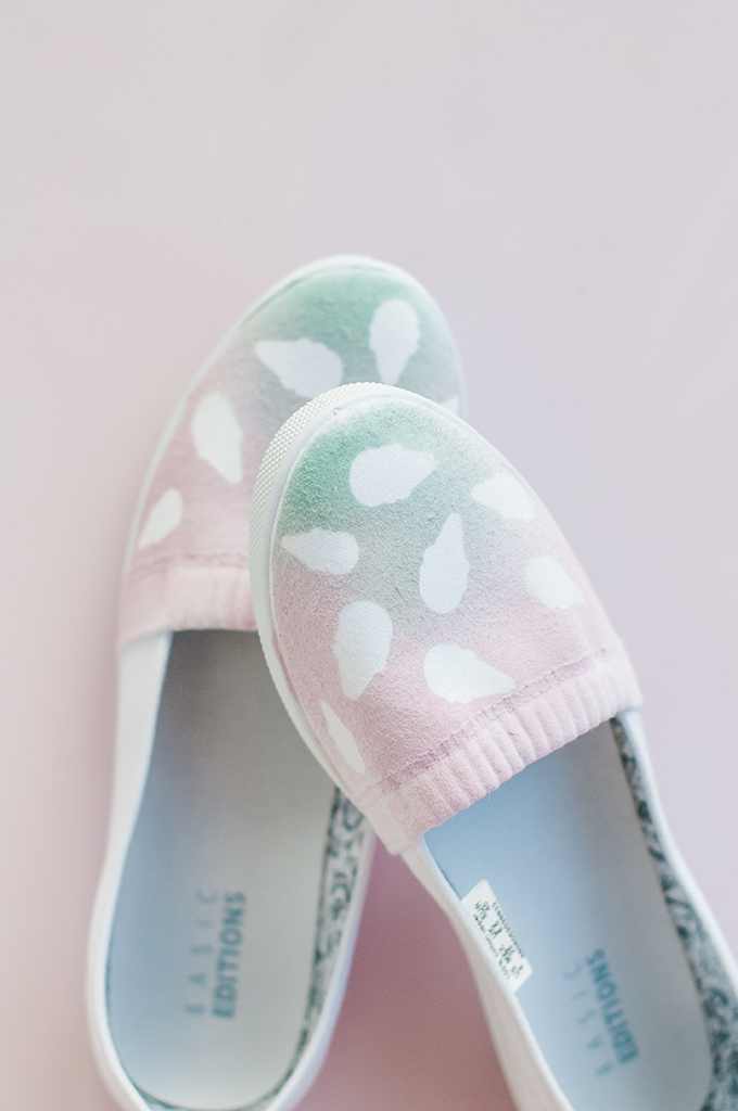 DIY Ombre Ice Cream Cone Shoes