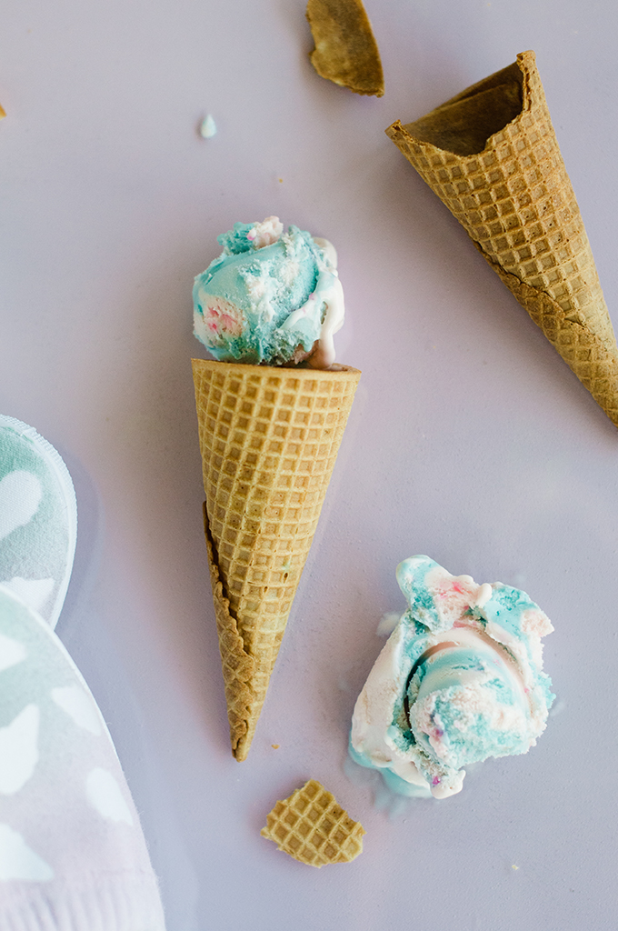 DIY Ombre Ice Cream Cone Shoes