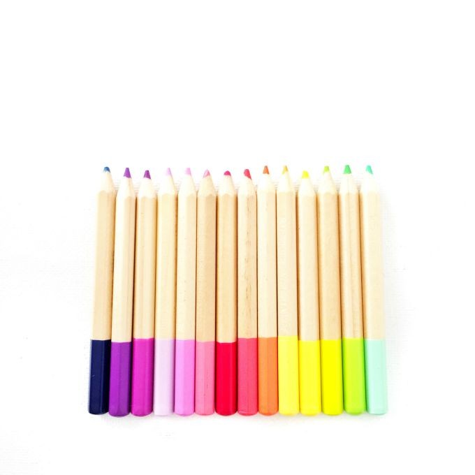Rainbow pencils via @theproperblog