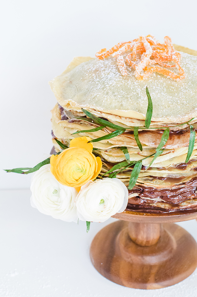 Taste It \\ Nutella Crepe Cake with Candied Citrus Zest
