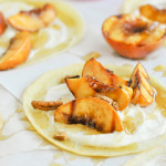 Taste It \\ Crepes with Brown Sugar Grilled Peaches & Maple Cream
