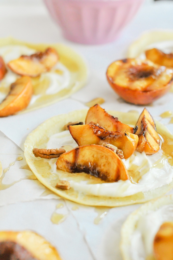 Broiled Peaches with Maple Cream 