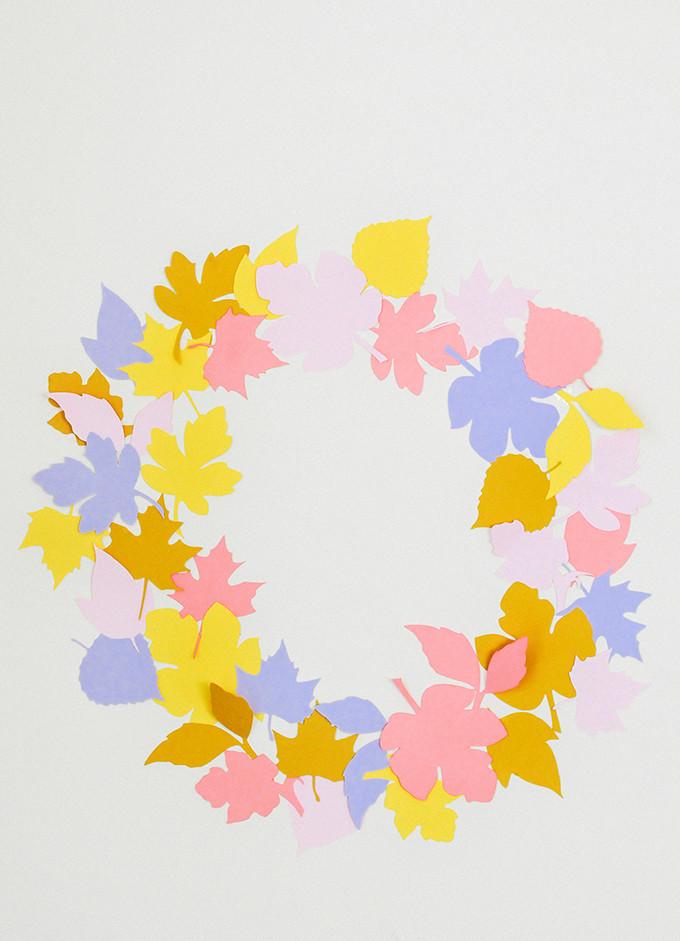 DIY Paper Leaf Wreath