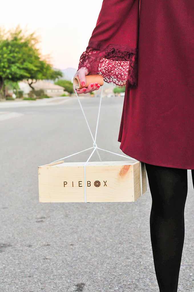 DIY Leather Cord Pie Carrier by @theproperblog