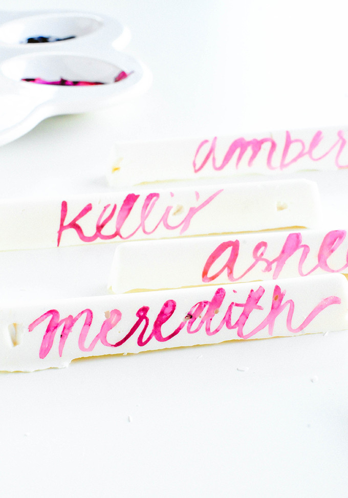 DIY Chocolate Place Cards