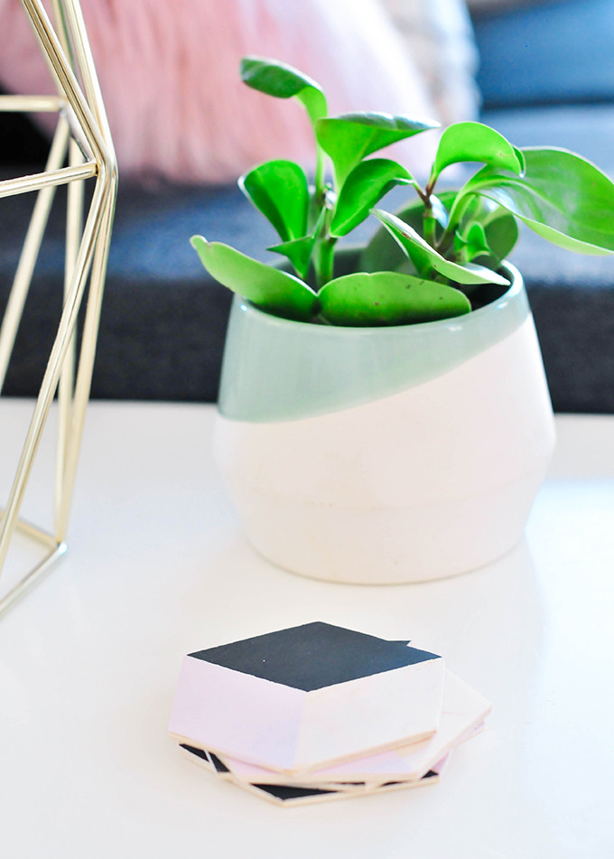 DIY geometric coasters