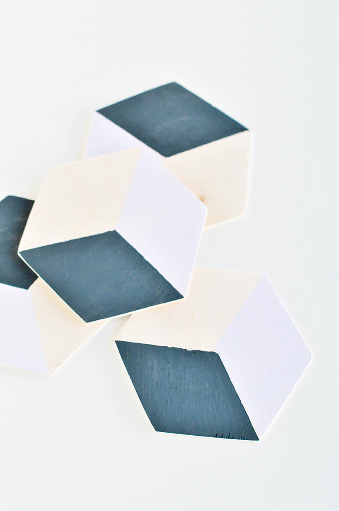 DIY geometric coasters