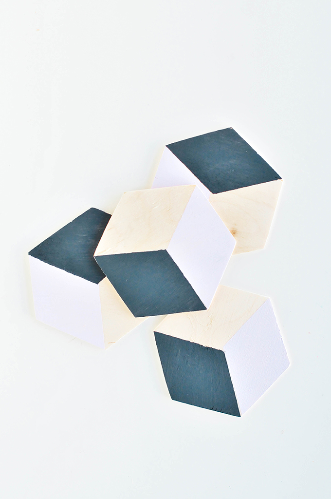 DIY geometric coasters