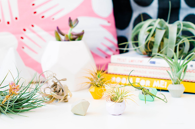 DIY Concrete Gem Mini Planters | www.theproperblog.com 