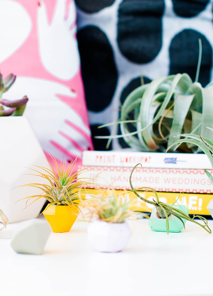 DIY Concrete Gem Mini Planters | www.theproperblog.com 