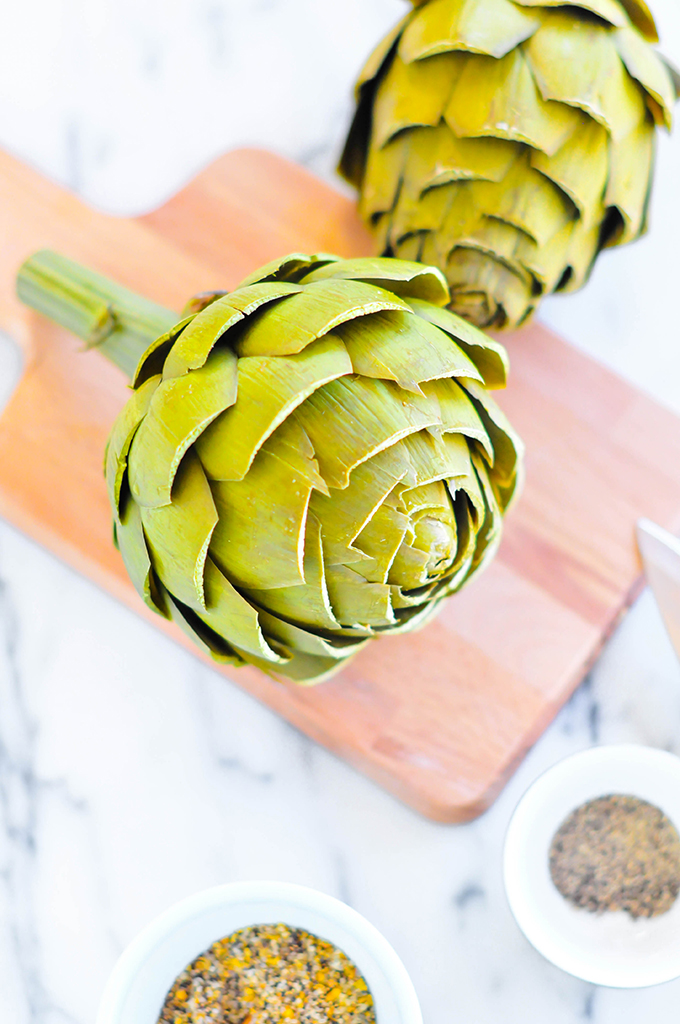 Grilled Artichokes with Lemon Garlic Butter | www.theproperblog.com