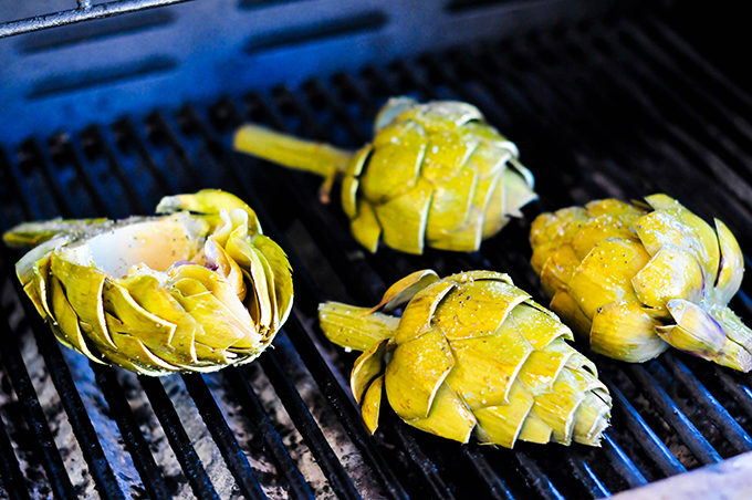 Grilled Artichokes with Lemon Garlic Butter | www.theproperblog.com