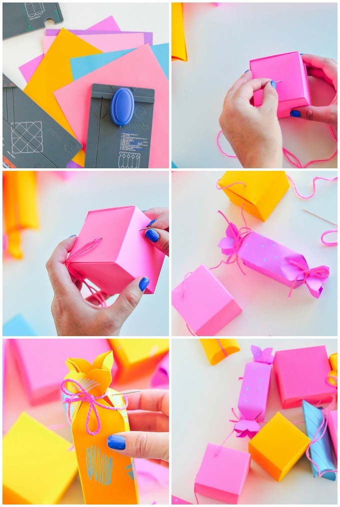 DIY Paper Gift Box Garland 