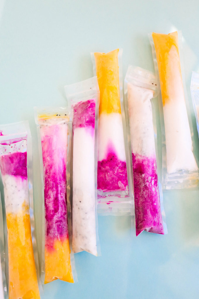 Fruity Colorblocked Popsicles || www.theproperblog.com