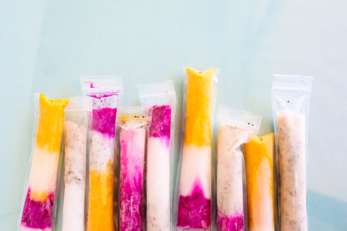 Fruity Colorblocked Popsicles || www.theproperblog.com