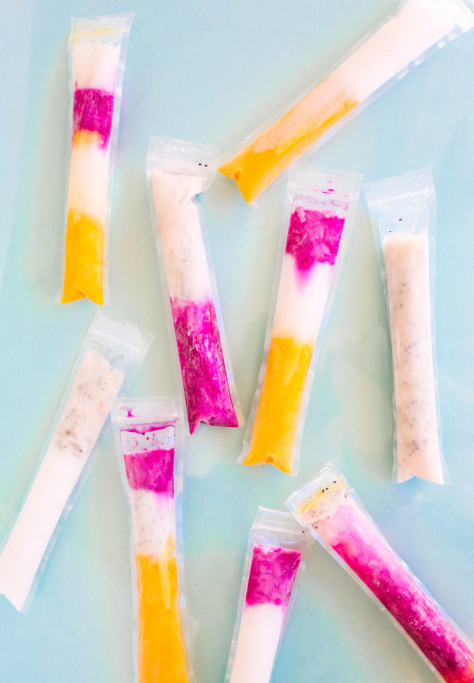 Fruity Colorblocked Popsicles || www.theproperblog.com