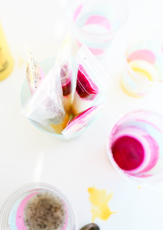 Fruity Colorblocked Popsicles || www.theproperblog.com