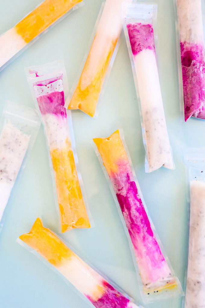 Fruity Colorblocked Popsicles || www.theproperblog.com