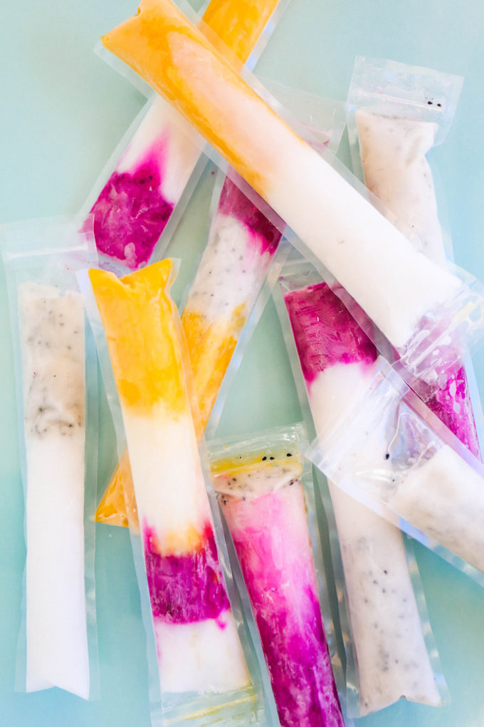 Fruity Colorblocked Popsicles || www.theproperblog.com