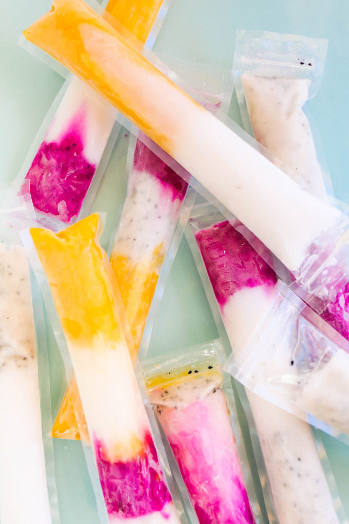 Fruity Colorblocked Popsicles || www.theproperblog.com