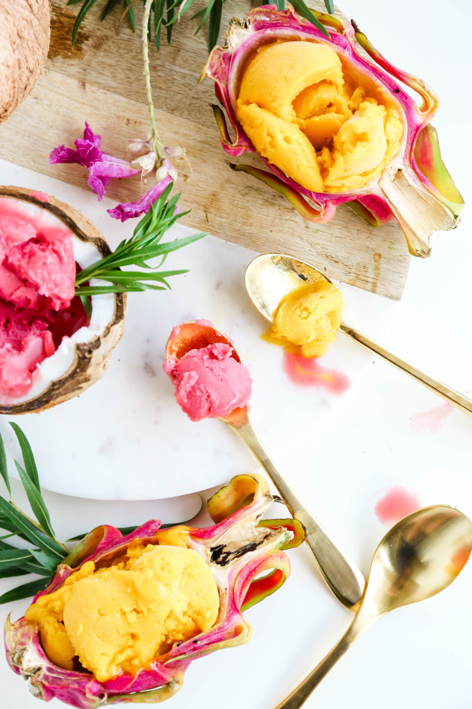 Assorted Fruit Sorbet Bowls || www.theproperblog.com