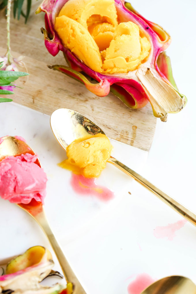 Assorted Fruit Sorbet Bowls || www.theproperblog.com