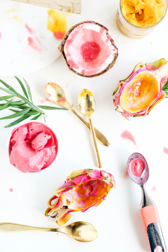 Assorted Fruit Sorbet Bowls || www.theproperblog.com