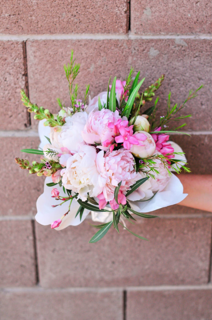 handed bouquet by @theproperblog for Nicole's Classes