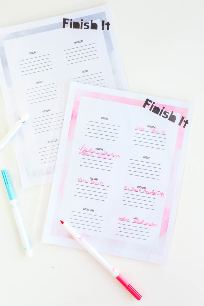 #ProperPrintables \\ Watercolor To Do List 