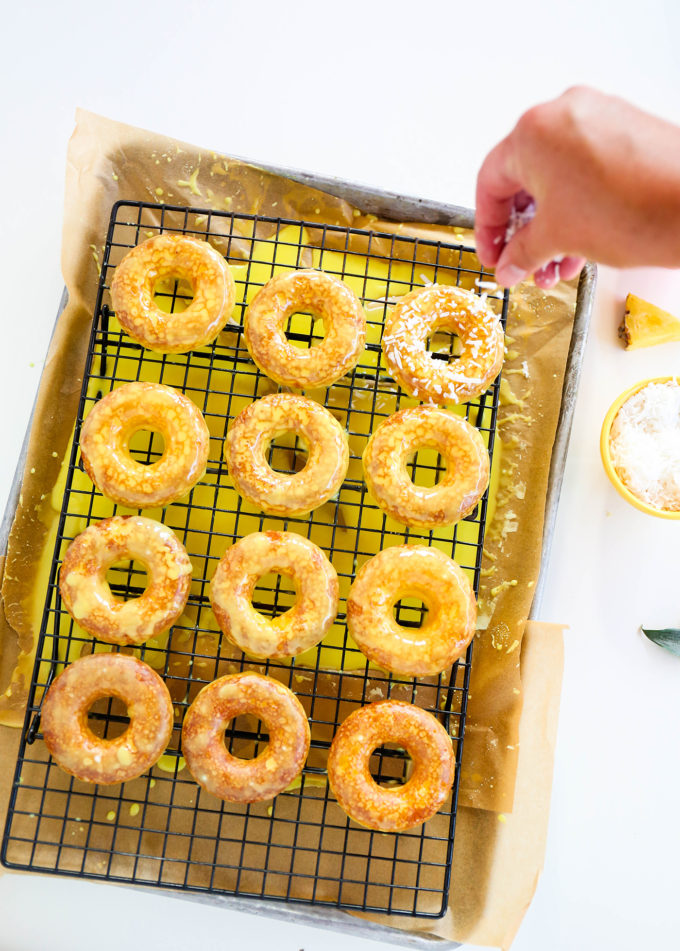 Baked Pineapple Donuts Recipe || @theproperblog