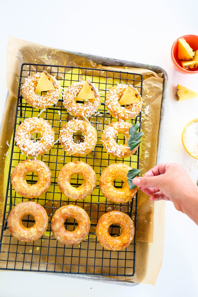 Baked Pineapple Donuts Recipe || @theproperblog